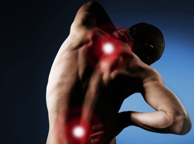 Back pain due to spinal osteochondrosis